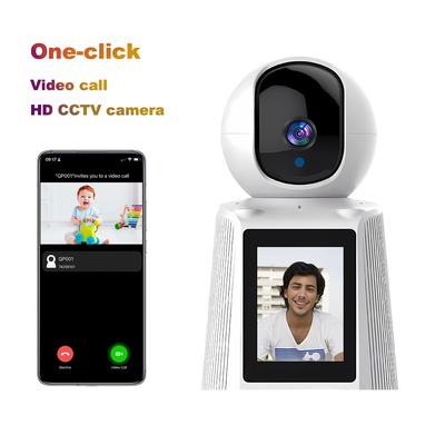 Videoanrufe Intelligente WLAN-Kamera mit 2,8-Zoll-IPS-Bildschirm HD 1080P Ein-Tasten-Anruf-IP-Kamera Zwei-Wege-Videogespräch Drahtlose Nachtsichtkamera