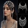 Dangling Fringe Wedding Headpiece Tassel Forehead Hair Jewelry  Wedding Party