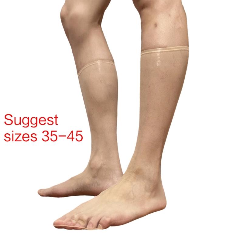 Mens Sheer Business Dress Socks Long Over the Calf Dress or Work Socks Nylon Dress Socks Knee Highs Dress Socks Gifts