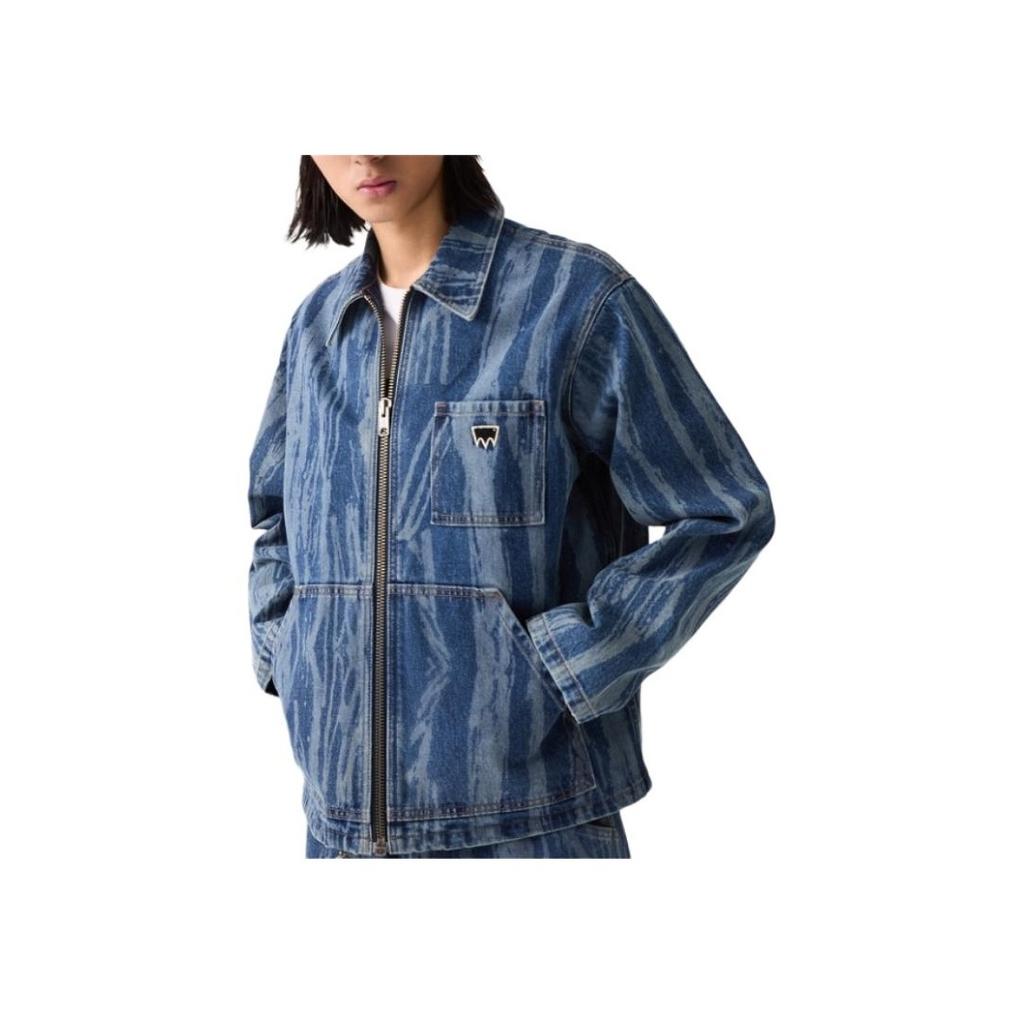 Levis Loose Casual Comfortable Zip-Up Long Sleeve Denim Jacket Men Jackets Blue A5732-0003