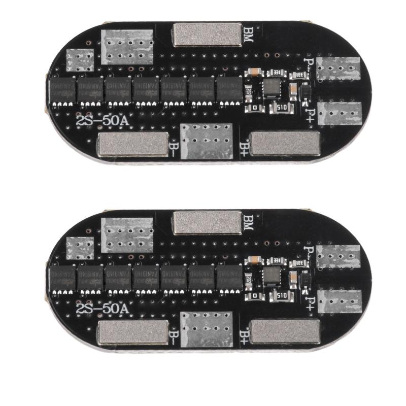 2S 50A Bms Lithium Battery Protection Board 3.7V Li Ion Battery Charging Protect Plate With Reverse Polarity Protection