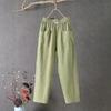 Summer Women Trousers Casual Cotton Linen Pants Loose Straight Trousers Nine Point Harem Pants
