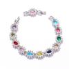 Womens Light Luxury Womens Colored Zircon Bracelet Explosions In Europe and The United States Colorful Bracelet.