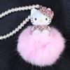 Cute Mirror Charm and Gorgeous Ball Car Accessory for Women - Crystal and Diamond