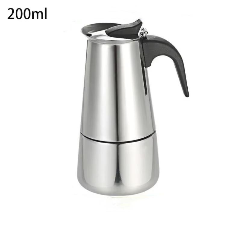 Kaffeekocher aus Edelstahl Italien Moka-Kanne 2/4/6/9 Tassen Isolierung Mokka Espresso Latte Herd Filterkaffeekanne für Küche