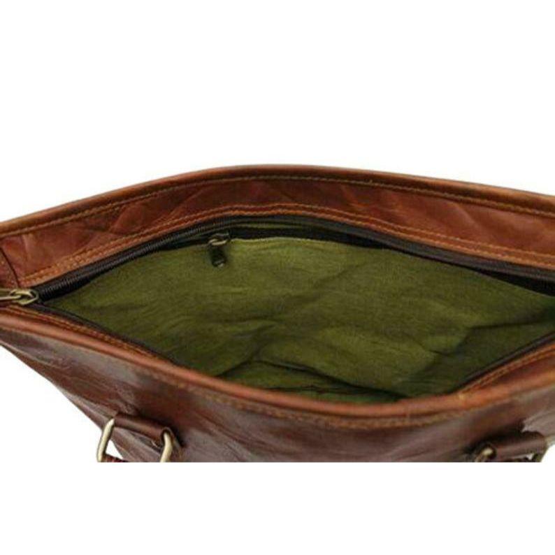 Damen Vintage Ledertasche, handgefertigt, Schultertasche, Damen-Shopper, lässige Handtasche