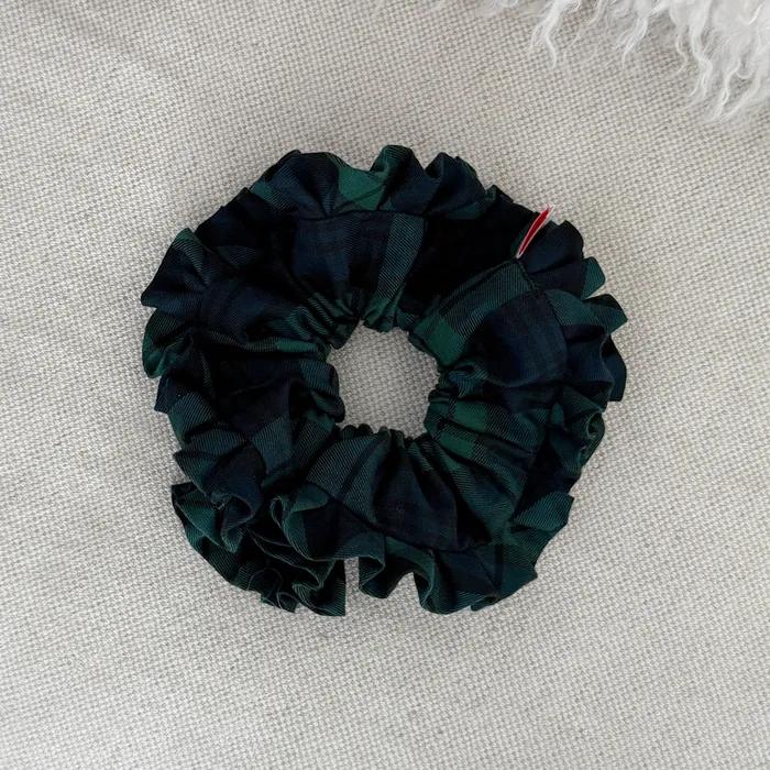 flannel check scrunchie (GREEN)