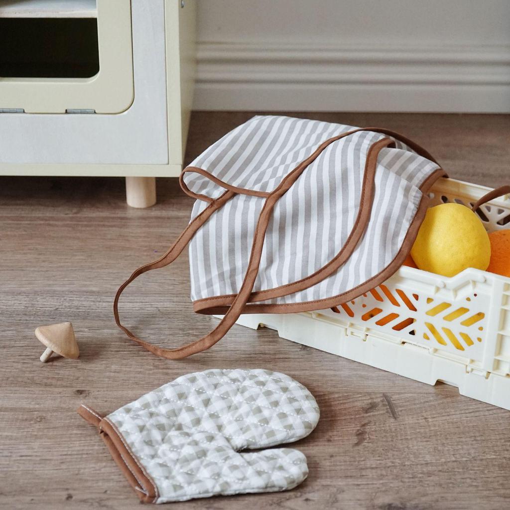 Wooden Kitchen Play Set for Kids Ages 3-6: Pretend Cooking Toy