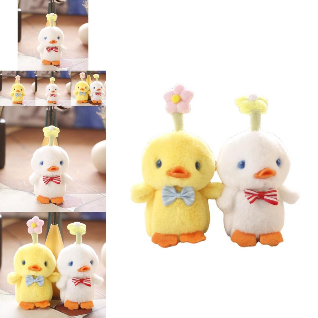 Cute Fluffy Chick Plush Toy Keychain Adorable Yellow Duck Bag Accessory