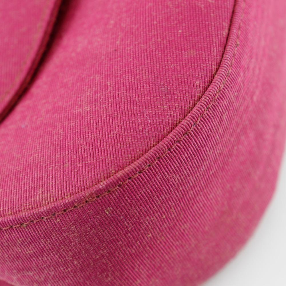 Chanel Mini Coco Handle Handbag Party Bag Pink cotton/Moire Silk Women Used