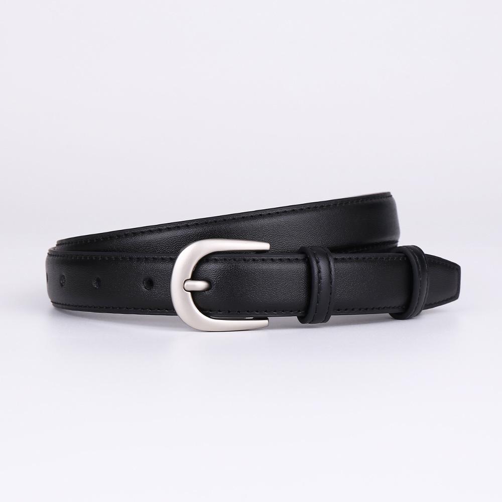 2024 Women's High-End Cowhide Pin Buckle Belt for Business and Formal Wear