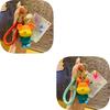Bear Rainbow Rabbit Toy Keychain Alloy Material School Bag Pendant Decoration