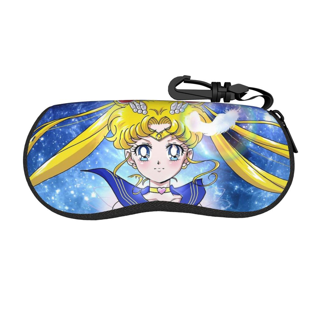 Anime Moon Girl Glasses Case Men Women Convenient Zipper Usagi Tsukino Sunglasses Protector Anti-Pressure Eyeglasses Box