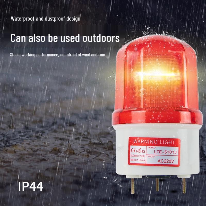 LTE-5101J LED Strobe Warning Light with Sound Alarm, 90dB Mechanical Indicator