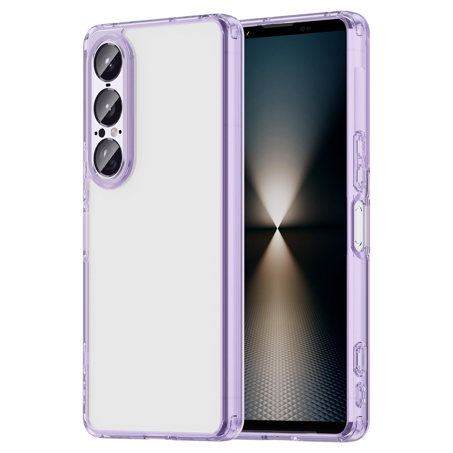 

Для чохла Sony Xperia 1 VII TPU+Акрилова Задня Кришка Телефону Не Жовтіє Purple