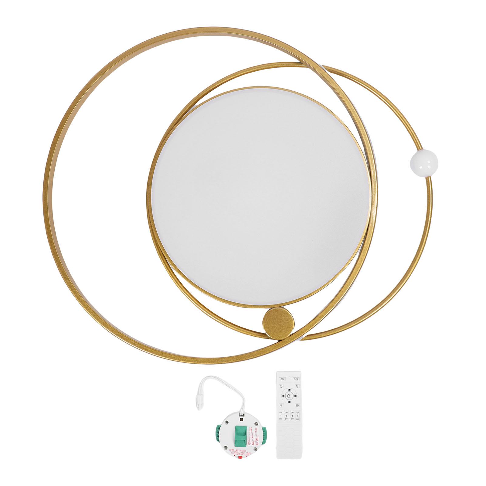 

Современный светодиодный потолочный светильник с регулировкой яркости, потолочный светильник накладного монтажа с пультом дистанционного управления для спальни, гостиной золотой