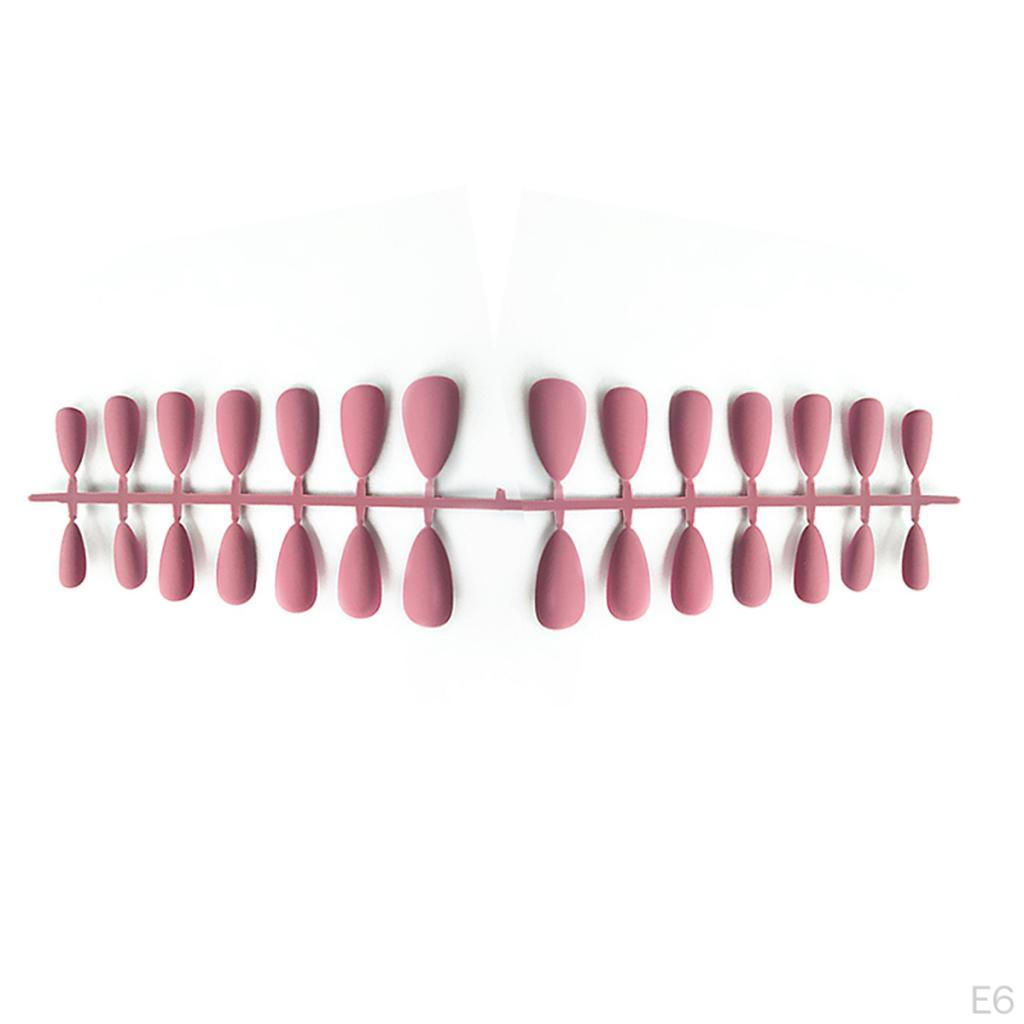 24Pcs Salon Artificial False Nails Tips Cosplay Matte Nail