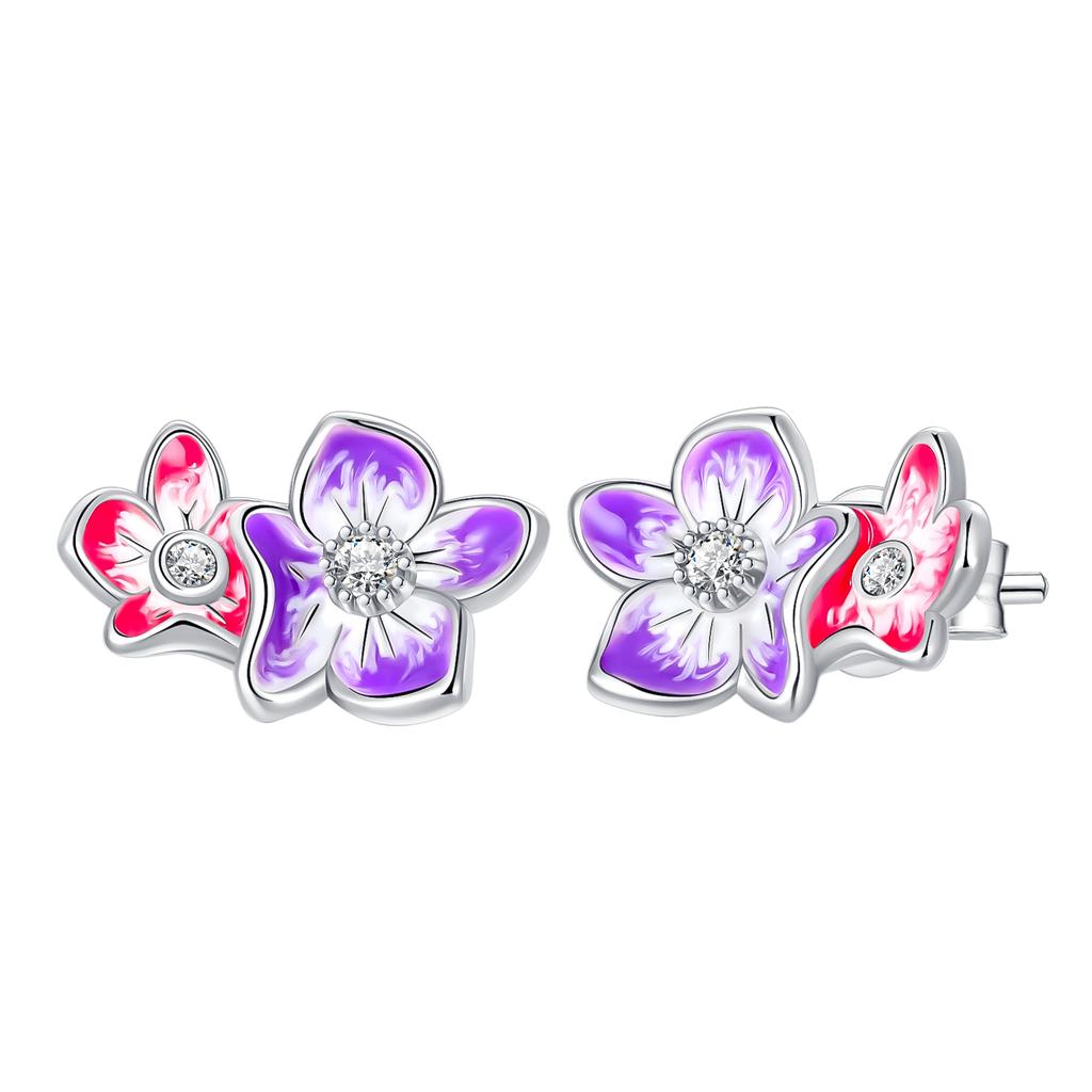 Pendientes originales de plata de ley 925 de cobre con forma de margarita y tulipán para mujer 2025 Pendientes de botón Pendientes de flor Aniversario Circonita Regalo