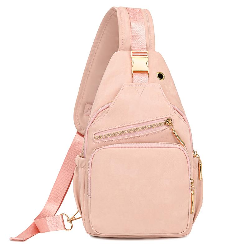 

Women s Chest Bag Multi-Compartment Crossbody Bag Multi-Functional Mobile Phone Bag рожевий