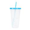 Water Bottle10001 Manufacturer Straw Cup PP Temperature-sensitive Plastic Color-changing Cup, Rainbow Particle Color-changing Cup In Stock