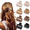 Matte Hair Clips for Women and Girls - Rectangle and Double Row Small Claw Clips for Thin/Medium Fine Hair - Nonslip Jaw Clips
