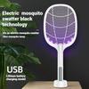 2 In 1 Mosquito Swatter Electric Mosquito Killer Lamp Killer Insect Killer Type-C Rechargeable Mosquito Killer Fly Killer