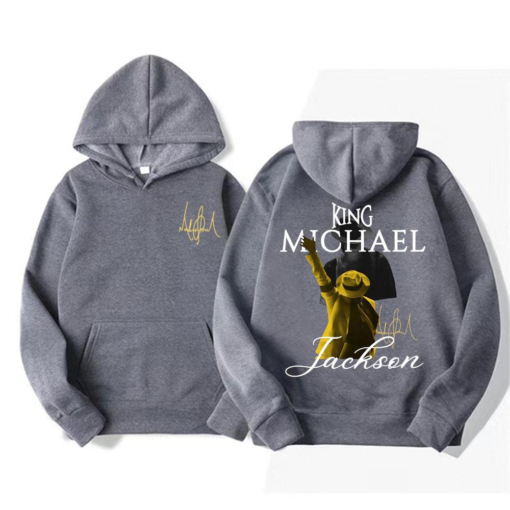 King of Pop Michael Jackson Tour Sweatshirts Women's Clothing Vintage High Street Hoodies Casual Long Sleeve Pullovers Hoodie