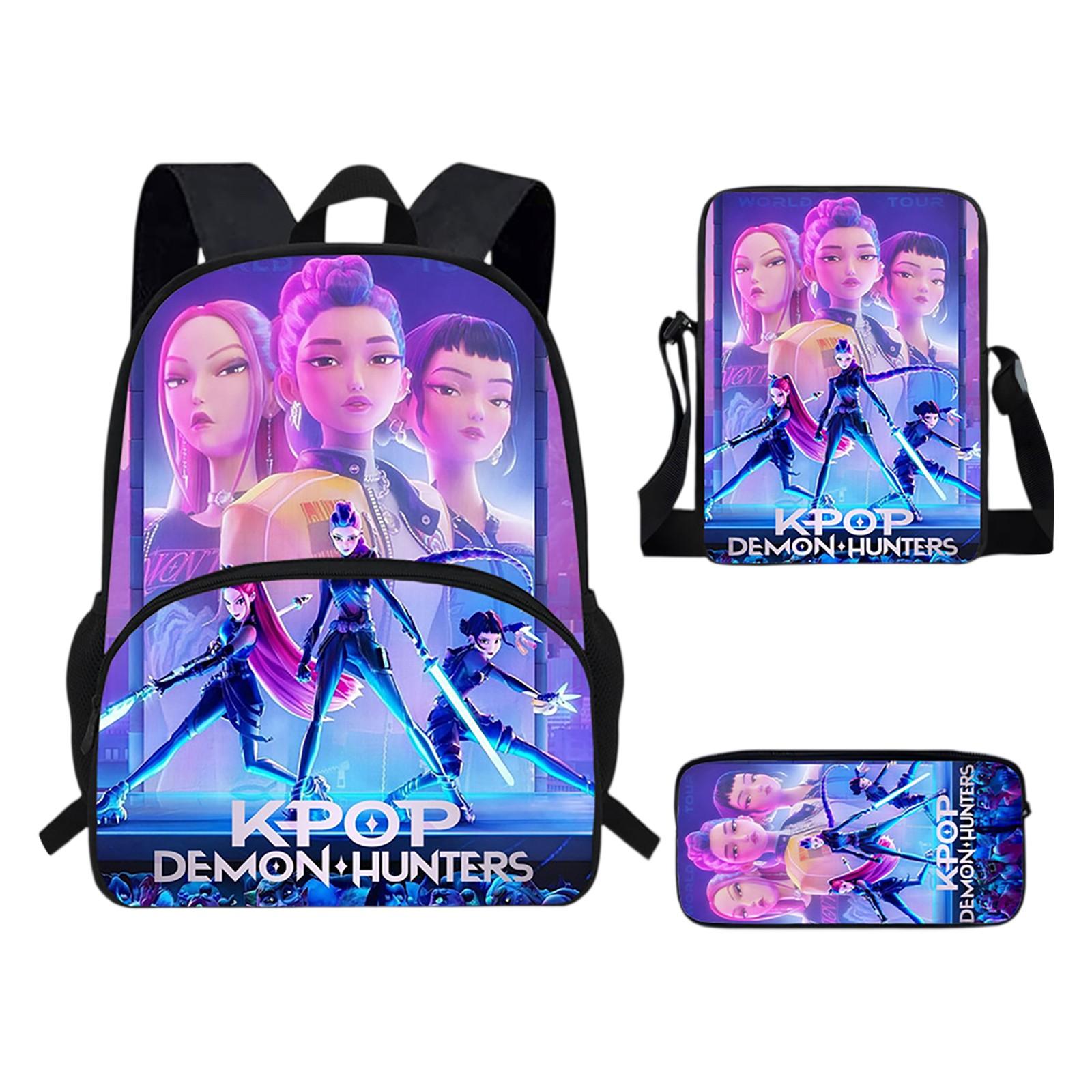 

Рюкзак для девочек Рюкзак для ученика начальной школы Рюкзак с принтом Детская сумка Сумка через плечо Пенал Набор из трех предметов One Size