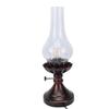 Vintage Table Lamp with Crackled Glass Shade 40W E27 Rustic Small Antique Desk Lamp Bedside Decor for Farmhouse Bedroom