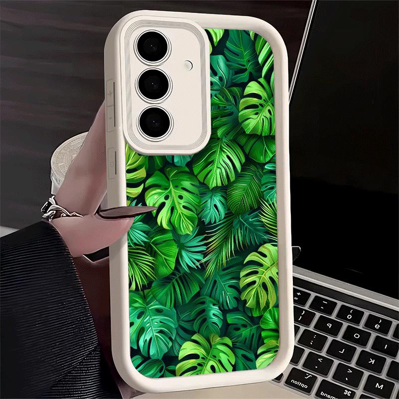 Phone Case for Samsung Galaxy A17 A16 A15 A14 A13 Summer Plants Green Leaf A56 A36 A26 A55 A35 A25 A54 A34 A24 A53 A33 A23 A07 A