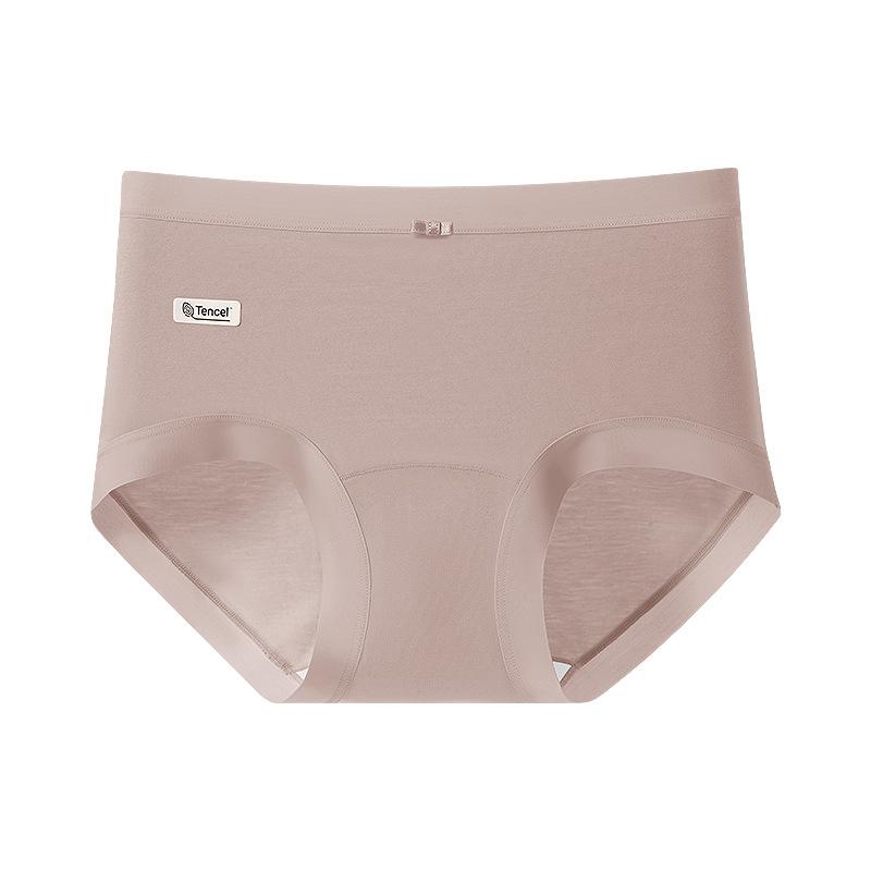Big Size Ladies Spring and Summer Sexy Pure Cotton Mulberry Silk Antibacterial Crotch High Waist Belly Lift Hip Briefs