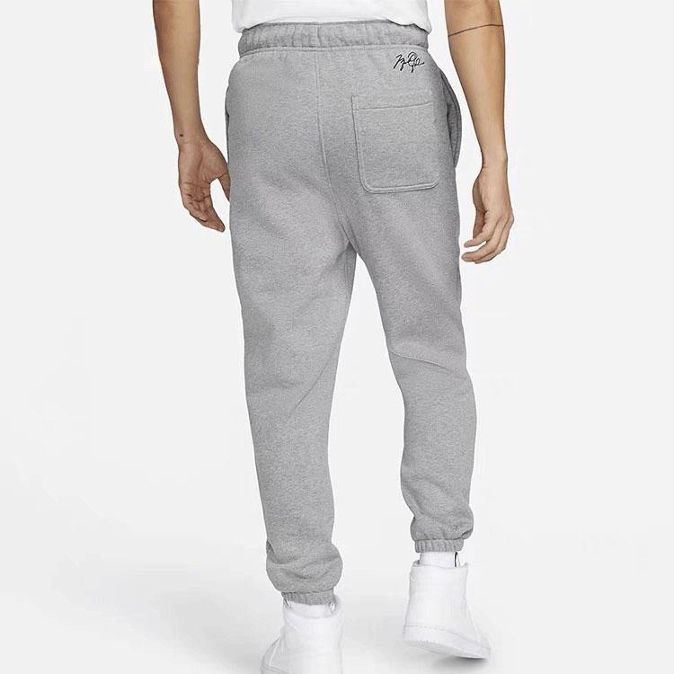 Jordan Embroidered Fleece-Lined Jogger Sweatpants Men Bottoms Grey DA9821-091
