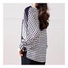 Navava Pointed Pattern Round Neck Long Sleeve Blouse Nb1889