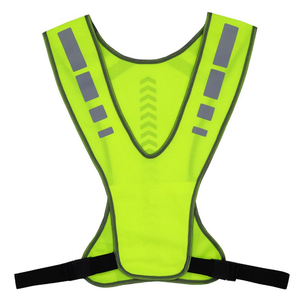 Reflective Night Running Vest High Visibility Reflective Vest Safety Vest With Elastic Strap For Night Hiking Cycling