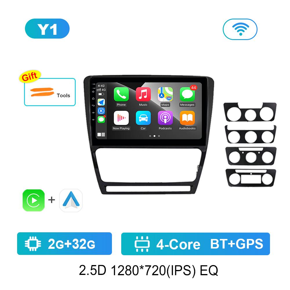 

Автомобильный видео мультимедийный плеер GPS для Skoda Octavia 2 A5 2004 - 2013 Carplay WiFi Android Интеллектуальная система 4G HD Сенсорный экран
