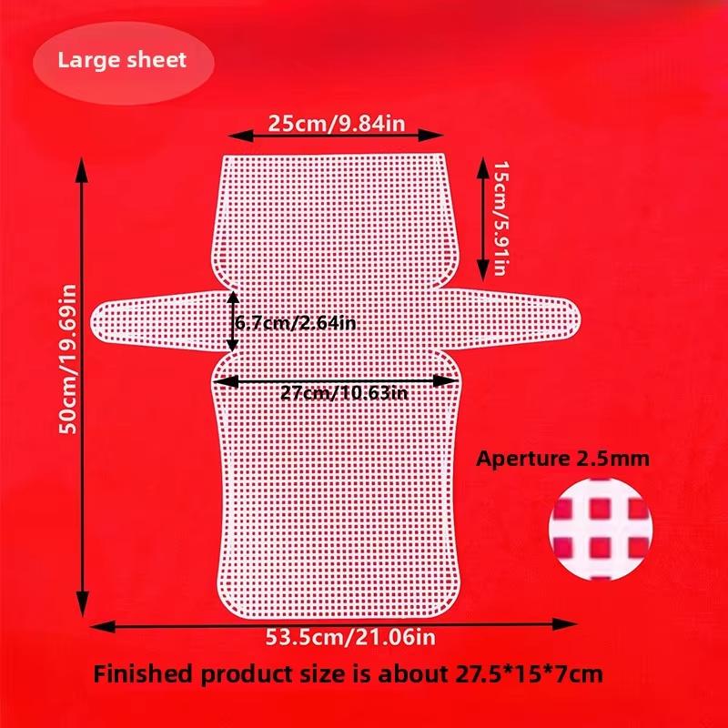 Plastic Weaving Plastic Mesh Cloth For Bag Making DIY Handcraft Bags Weaving Material Latch Hook Bags Made Plastic Grid Hook