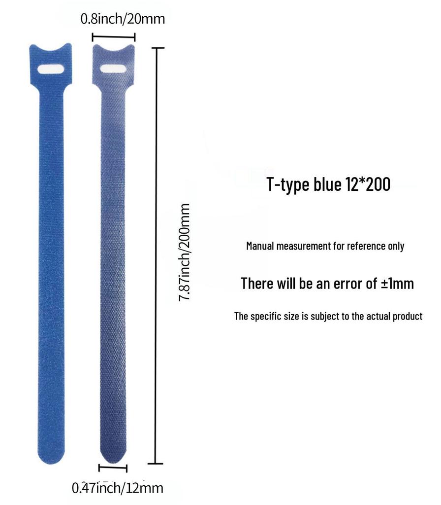 Nylon T-Type Self-Adhesive Hook and Loop Cable Ties