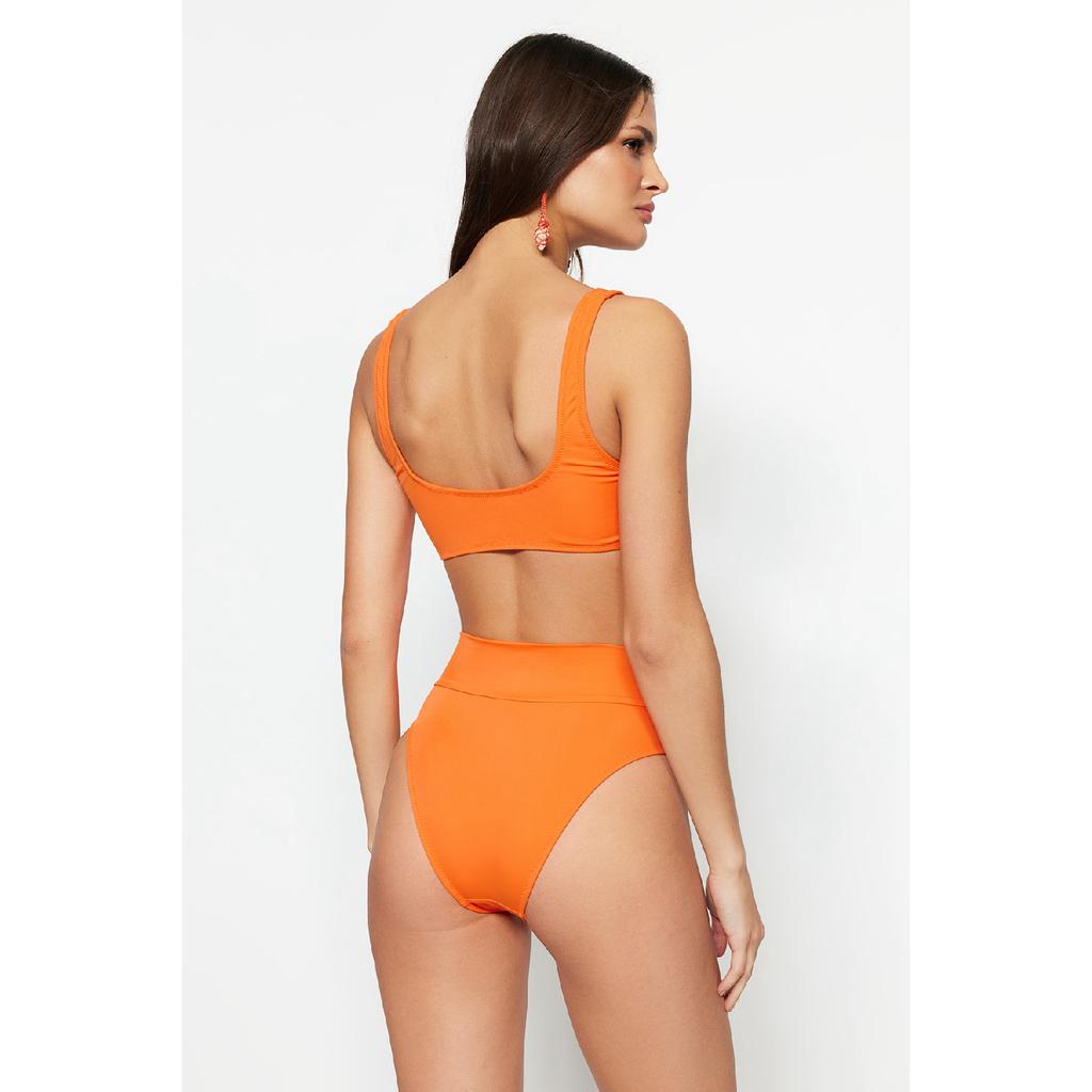 Černý set bikin s vysokým pasem s vysokými nohama/dutými nohami Tbess22bt0010