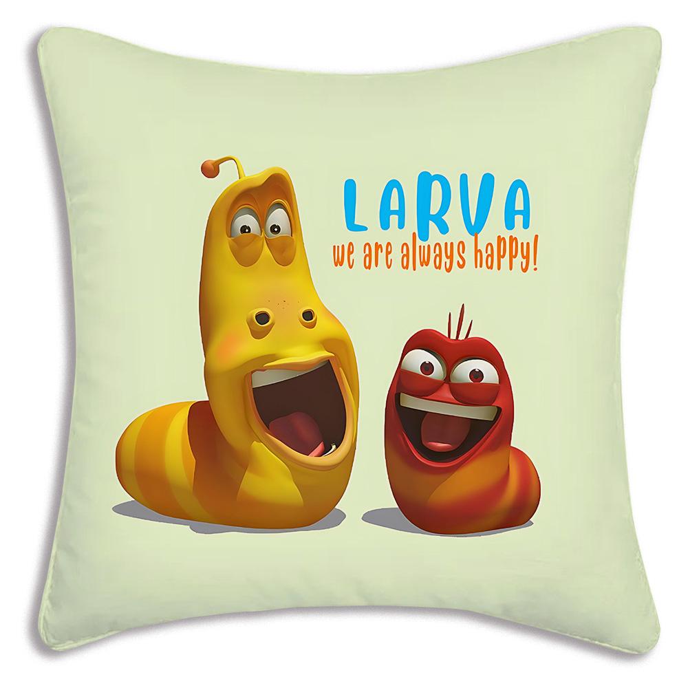 Funny Anime For Larvas Pillow Covers Cartoon Sofa Decorative Home Double-sided Printing Short Plush Cute Cushion Cover