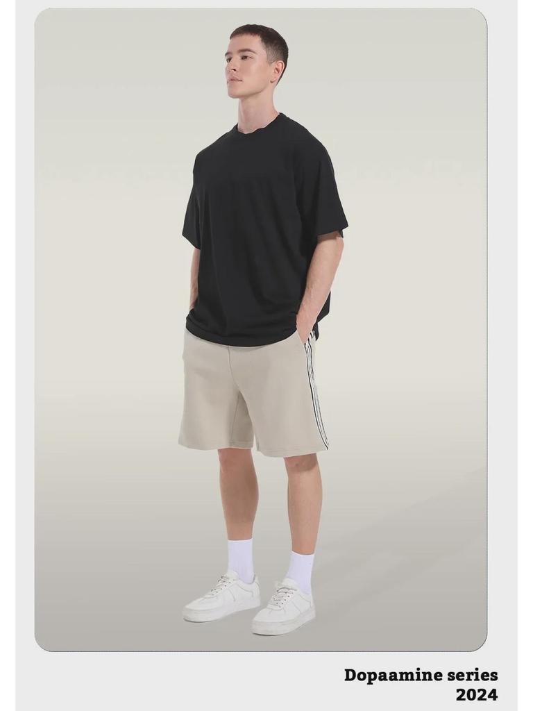 KITE Herr 300G Tung Bomull Lös Passform Amerikansk Stil T-Shirt - Kortärmad, Stor Storlek, Trendig Design