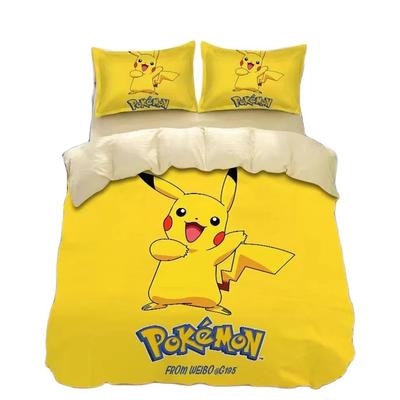 3D Printed Pokémon Bedding Set Pikachu Duvet Cover Anime Quilt Duvet Pillowcase for Children and Girls Boys Teenagers Adults