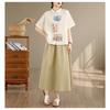DIMANAF 2026 Women Plus Size New Summer Blouse Shirt Short Sleeve Casual Loose Print Lady Tops Shirts Cotton