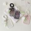 Soft Silicone Card Holder With Elastic Rope Pendant Photocard Holder Idol Photo Display Storage Protect Cover Keychain Bag Charm
