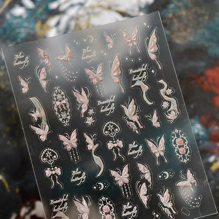 

ТЕНЗОР M953 Улучшенные наклейки для ногтей «Бабочка из битого стекла»