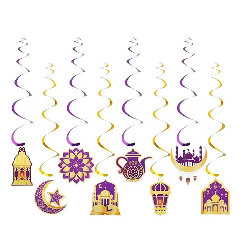 Spiral Hanging Ornament Moon Festival Party Home Decor Ceiling Window Decoration Premium Paper Elegant Celebration DIY Theme