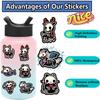 50 Stück Tierknochen Graffiti Aufkleber Personalisiert Schwarz Randig Zur Dekoration Gitarre Notizbuch DIY Wasserdichter Aufkleber Auto Schreibtisch Aufkleber