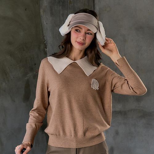 Venezia 12 Fw Flat Collar Knit Beige Free/Begie
