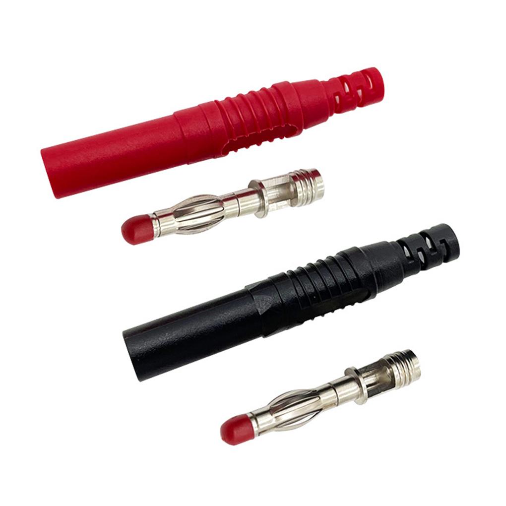 ABS Banana Plug Portable Professional Straight Male 4MM Wire Solder Audio Equipment Sound Box Connector Adapter Part