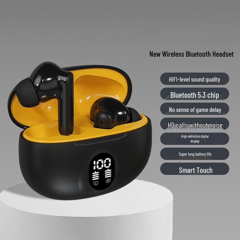 New Wireless Bluetooth Noise-Cancelling Earbuds with Digital Display and Dual In-ear Design for High-Quality Sound In Sports