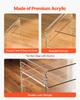 Acrylic Table, 2 Tiers Clear End Table with Storage Shelf, Modern Rectangle Acrylic Side Desk, Transparent Thick Desk Nightstand for Bedroom, Office,